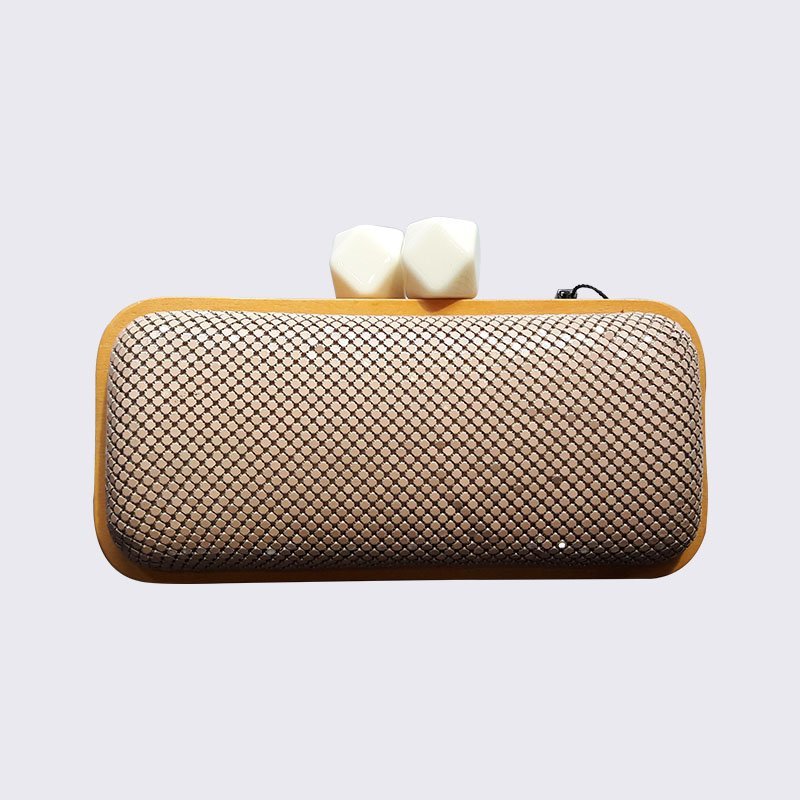 TOP-BEAUTY Arts & Crafts Wooden Frame Handbag Hard Case Evening Bag from Top Beauty Wooden Frame Evening Bags image2