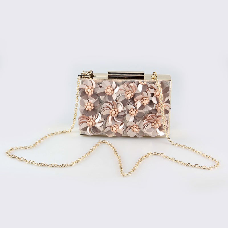 TOP-BEAUTY Arts & Crafts Spring&Summer 2018 Flower Beaded Decoration Frame Clutch For Ladies Floral Evening Bags image4