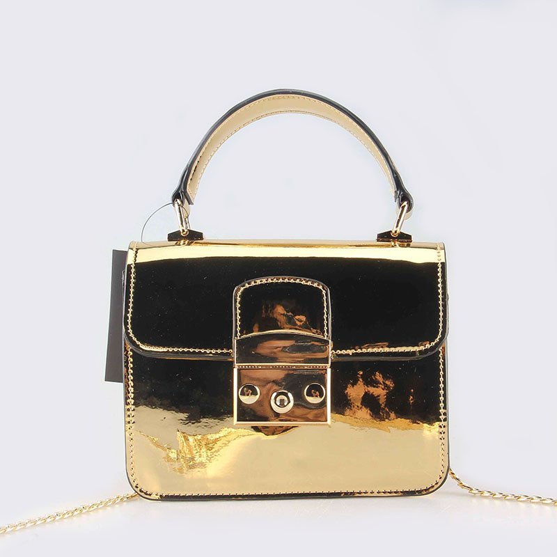 TOP-BEAUTY Arts & Crafts Mirror Metallic Women Crossbody Bag PU Messenger Bag Mirror PU Evening Bags image1